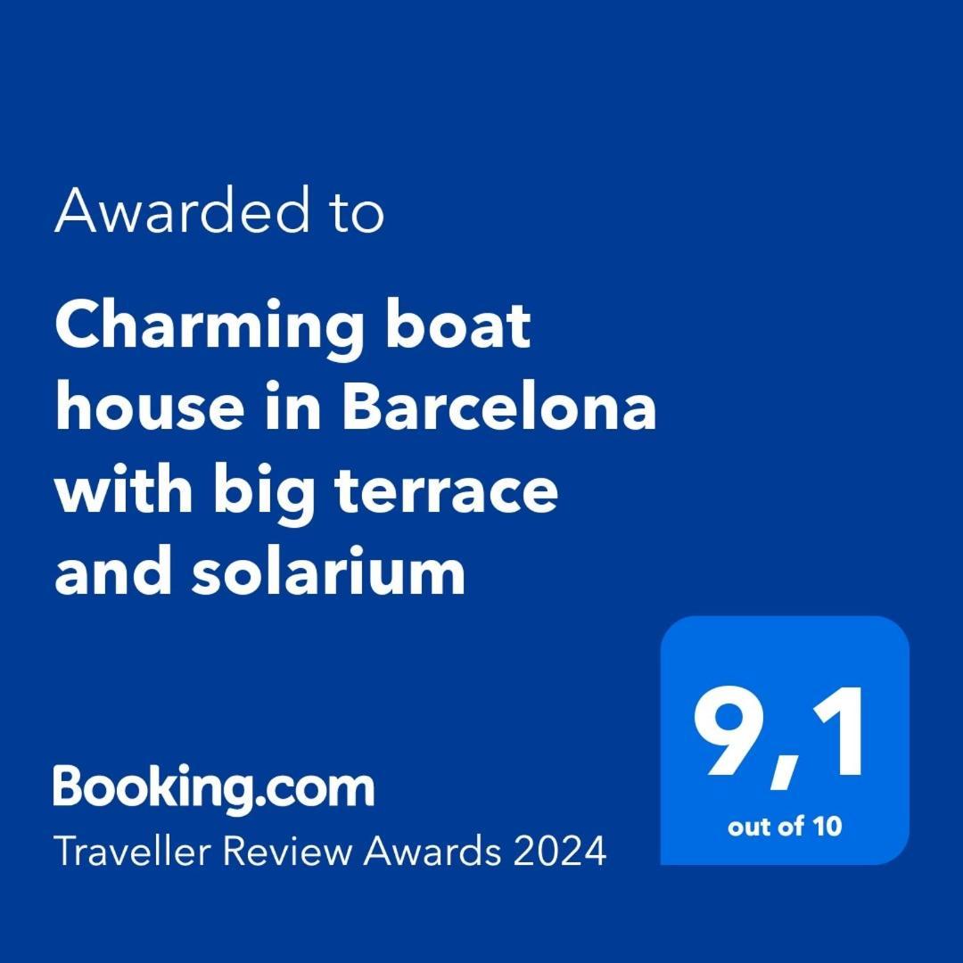 Charming Boat House In Barcelona With Big Terrace And Solarium Hotel Sant Adrià de Besòs Eksteriør billede